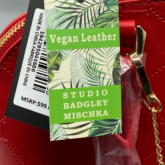 Badgley Mischka Red Logo Satchel Purse - Picture 7 of 7